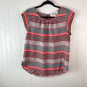 Alice Blue Stich Fix‎ sleeveless top size large pink & black stripe